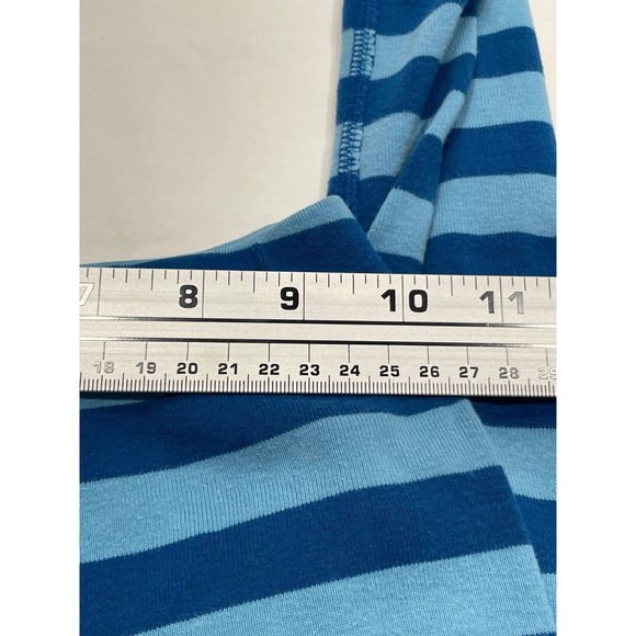 Hanna Andersson Boys Long John 2-Piece Pajama Set Size 10 Blue Stripe Shark - Picture 7 of 7